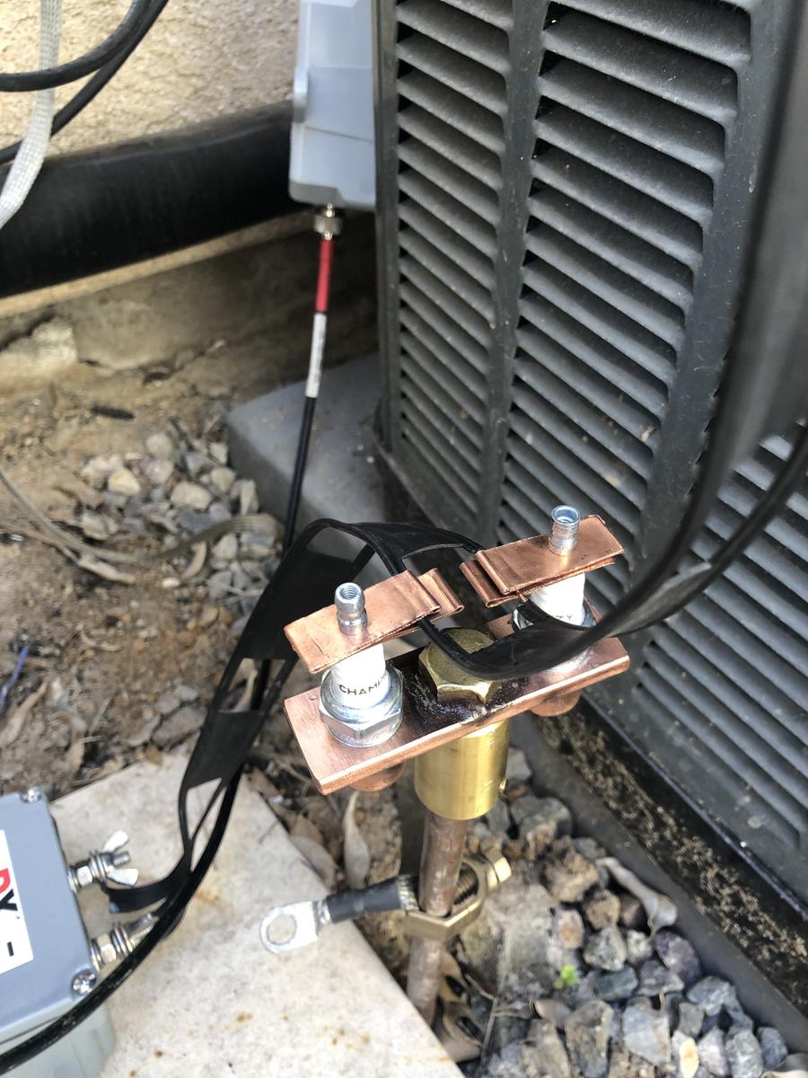 Lightning arrestor for the N6MUD 40-meter ladder-line loop